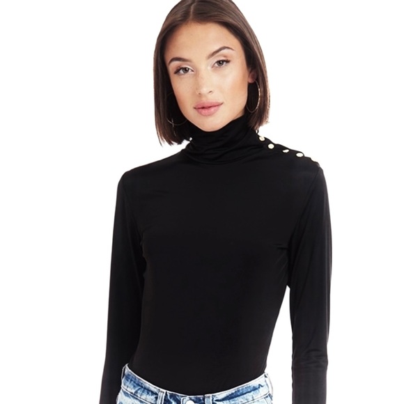 Amanda Uprichard Tops - NEW AMANDA UPRICHARD BLACK TURTLENECK BODYSUIT